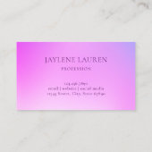 Luxury Glam Monogram Paars Visitekaartje (Achterkant)