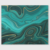 Luxury Glam Turquoise - Abstract patroon Cadeaupapier (Vlak)