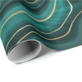 Luxury Glam Turquoise - Abstract patroon Cadeaupapier (Rol Hoek)
