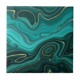 Luxury Glam Turquoise - Abstract patroon Tegeltje