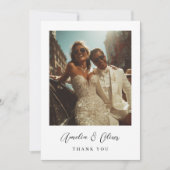 Luxury Glam Wedding Thank You Card Bedankkaart (Voorkant)