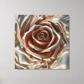Luxury Glamorous Metallic Rose Gold and Silver Canvas Afdruk (Voorkant)