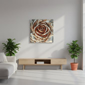Luxury Glamorous Metallic Rose Gold and Silver Canvas Afdruk
