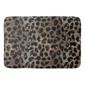 Luxury Glitter Brown Black Gold Leopard Pattern Badmat (Voorkant)