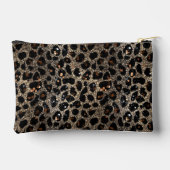 Luxury Glitter Brown Black Gold Leopard Pattern Etui (Achterkant)