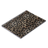 Luxury Glitter Brown Black Gold Leopard Pattern Notitieboek (Linkerzijde)