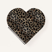 Luxury Glitter Brown Black Gold Leopard Pattern Notitieboek (Voorkant)