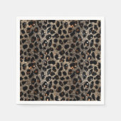 Luxury Glitter Brown Black Gold Leopard Pattern Servet (Voorkant)