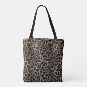 Luxury Glitter Brown Black Gold Leopard Pattern Tote Bag (Achterkant)