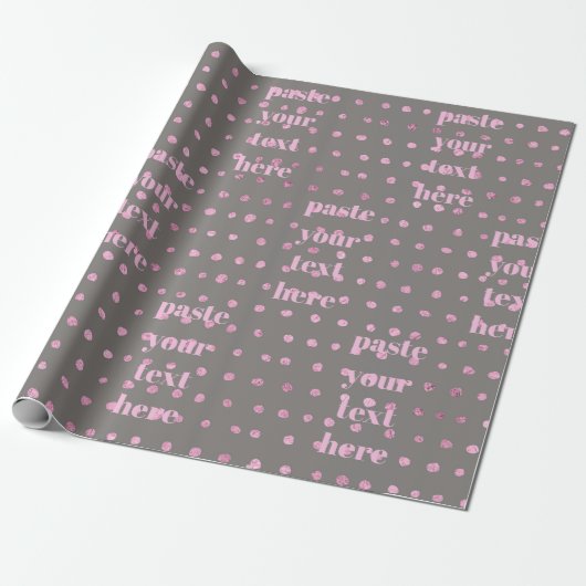 Luxury glitter dots cadeaupapier (Uitgerold)