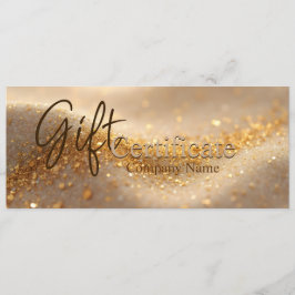 Luxury Glitter Gold Abstract Gift Certificate Advieskaart
