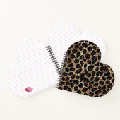 Luxury Glitter Gold Brown Black Leopard Pattern Notitieboek (Binnen)