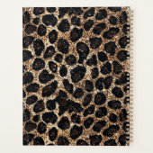 Luxury Glitter Gold Brown Black Leopard Pattern Planner (Achterkant)