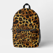 Luxury Glitter Gold Brown Rust Leopard Pattern Bedrukte Rugzak (Voorkant)
