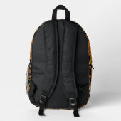 Luxury Glitter Gold Brown Rust Leopard Pattern Bedrukte Rugzak (Achterkant)