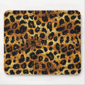 Luxury Glitter Gold Brown Rust Leopard Pattern Muismat (Voorkant)