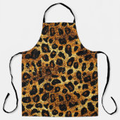 Luxury Glitter Gold Brown Rust Leopard Pattern Schort (Voorkant)