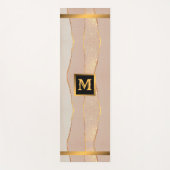 Luxury Glitter Roos Gold Monogrammed Yoga Mat (Voorkant)