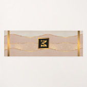 Luxury Glitter Roos Gold Monogrammed Yoga Mat (Voorkant (horizontaal))