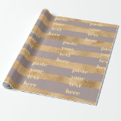 Luxury glitter stripes cadeaupapier (Uitgerold)