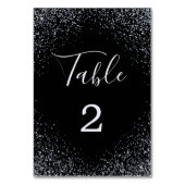 Luxury Glitters and Sparkles Wedding Table Number Kaart (Achterkant)