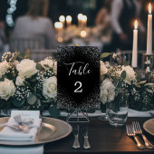 Luxury Glitters and Sparkles Wedding Table Number Kaart
