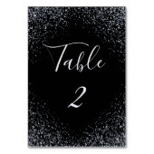 Luxury Glitters and Sparkles Wedding Table Number Kaart (Achterkant)