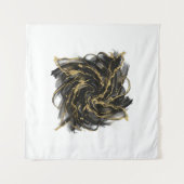 Luxury Gold and Black Abstract Marble Ink Flow Wandkleed (Voorkant (horizontaal))