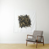 Luxury Gold and Black Abstract Marble Ink Flow Wandkleed (In situ)