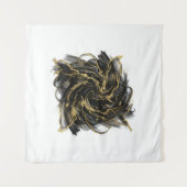 Luxury Gold and Black Abstract Marble Ink Flow Wandkleed (Voorkant)