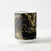 Luxury Gold and Black Abstract Marble  Koffiemok (Center)