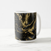 Luxury Gold and Black Abstract Marble  Koffiemok (Voorkant rechts)