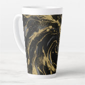 Luxury Gold and Black Abstract Marble  Latte Mok (Linkerhoek)