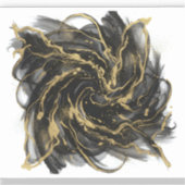Luxury Gold and Black Abstract Marble  Sticker (Voorkant)