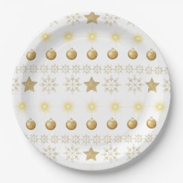 Luxury Gold and White Luxury Festive Papieren Bordje