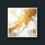 Luxury Gold and White Textured Art - Modern Palett Canvas Afdruk<br><div class="desc">A stunning abstract piece featuring heavy,  energetic brushstrokes and palette knife textures in radiant gold,  bright white,  and subtle grey. This impasto-style design creates a sense of dynamic movement and three-dimensional depth,  making it a perfect focal point for minimalist living rooms,  luxury offices,  or contemporary hallways.</div>