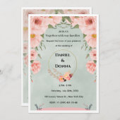 Luxury Gold Arch Wedding Invitation Kaart (Voorkant / Achterkant)