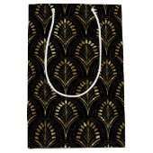 Luxury Gold Art Deco Medium Cadeauzakje (Voorkant)
