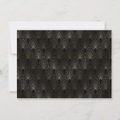 Luxury Gold Art Deco Peacocks bespaart de datum Save The Date (Achterkant)