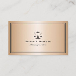 Luxury Gold Attorney Justice Scale Professional Visitekaartje