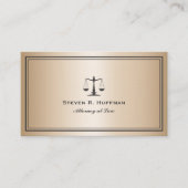 Luxury Gold Attorney Justice Scale Professional Visitekaartje (Voorkant)