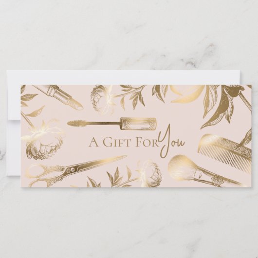 Luxury Gold Beauty Studio Gift Certificate for You (Voorkant)
