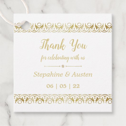 Luxury Gold Bedankjes Labels (Voorkant)