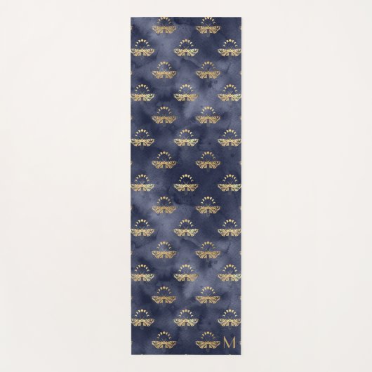 Luxury Gold Bee Navy Night Celestial viering Yogamat (Voorkant)