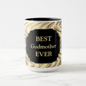Luxury Gold "Best Godmoeder Ever"-design Mok (Midden)