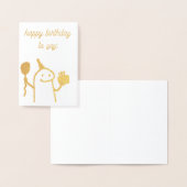 Luxury Gold Birthday Card Folie Kaarten (Display)