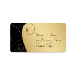 Luxury Gold-Black adreslabel Etiket
