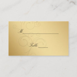 Luxury Gold-Black bruiloft-kaarten Plaatskaartje