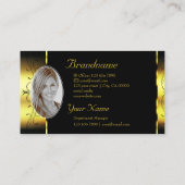 Luxury Gold Black  Grenzen Juwelen met foto Visitekaartje (Achterkant)