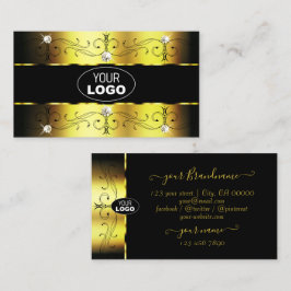 Luxury Gold Black  grenzen Juwelen met Logo Visitekaartje